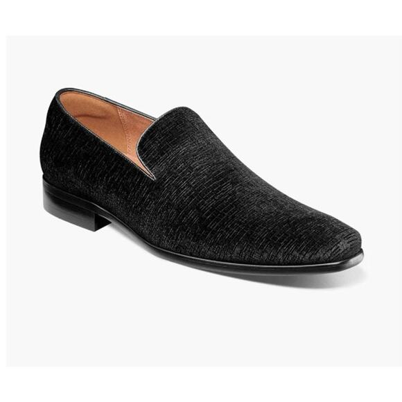 Florsheim Men's Postino Plain Toe Velvet Slip On Black Size 11 NIB - Picture 1 of 13